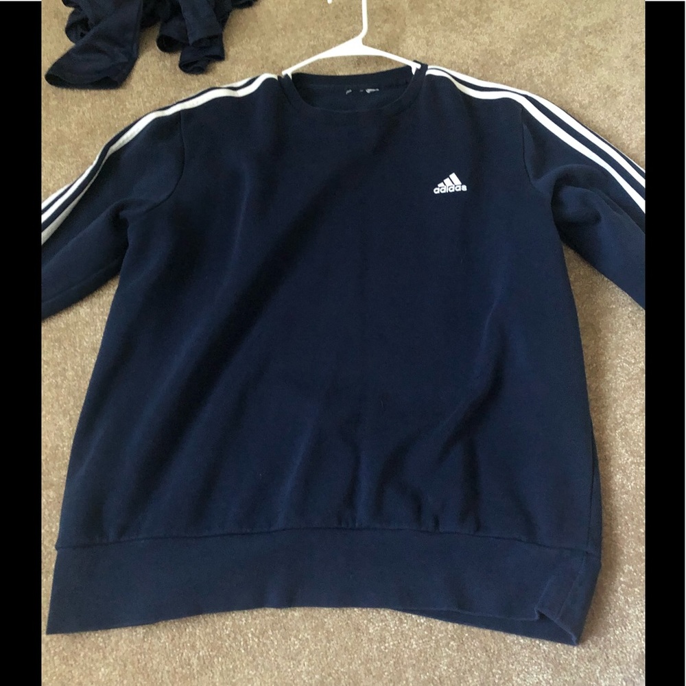 Mens XL Adidas Crewneck Navy